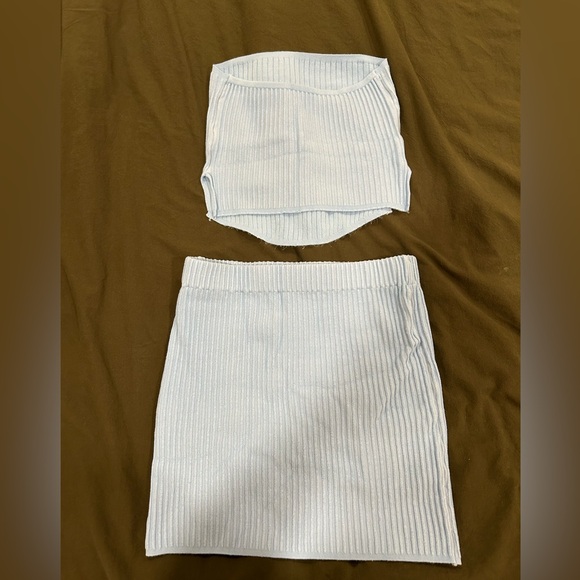 Blue Ribbed Set - Picture 2 of 3